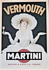 Martini Vermouth Rossi Advertising Postcard Reprint Next Day Shipping picture