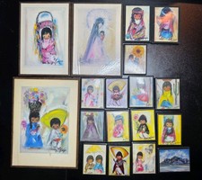 Vintage Ted DeGrazia Art Lot 16 Pc Ari-Lam Plaques Wood Magnets picture