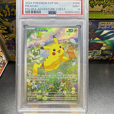 Pokémon 2024 SVP EN Paldea Adventure Chest Pikachu #088 PSA 9 124594302 picture
