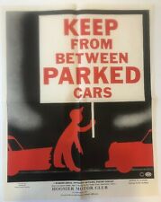 VTG 1959 AAA Poster Keep From Between Parked Cars MCM Hoosier Motor Club picture