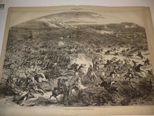 VTG Harper's Weekly 1863 Includes a Poster Inside Of A Calvary Attack Civil War picture
