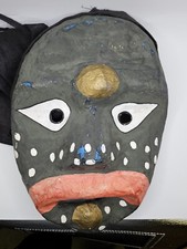 Vintage Korean Yangju Byeolsandae Nojang Miyal Halmi Mask Handmade Handpainted picture