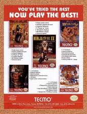 1990 Tecmo NES Games Original Advertisement / Retro Promo vg4 picture