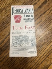 Antique NOV. Pennsylvania Lines Passenger Service Timetable/Map Brochure  picture