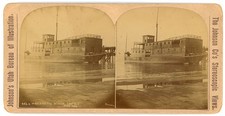 UTAH STEREOVIEW - Salt Lake - Wreck of Steamer Garfield - CE Johnson c1899 picture