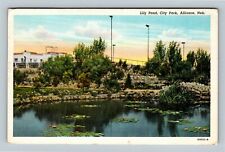 Alliance NE, City Park, Gardens, Lily Pond, Nebraska c1950 Vintage Postcard picture