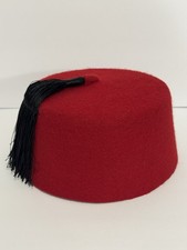 Beautiful Vintage Fez Shriner Mason Hat Made By Lamrani Freres. Size 7 picture