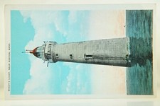 Minot's Lighthouse Boston Mass Lithograph Postcard picture