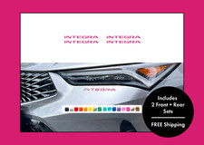 2 Set Front & Back Bumper Inlay Letter Vinyl Decal For 2023 - 2026 Acura Integra picture
