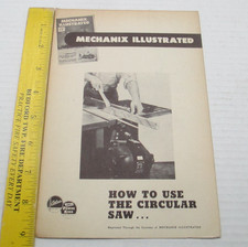 1940s-50s How to Use the Circular Saw Tri-Fold Pamphlet Booklet   B59 picture