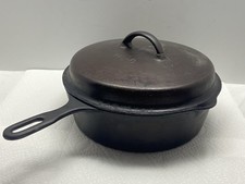 VTG 1930's Foster Stove Co Cast Iron No 8 Chicken Fryer with Lid  Ironton Oh picture