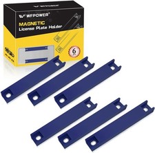6 Pack Magnetic License Plate Holder, Blue Temp Tag Holder for Car Dealer Licens picture