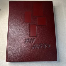 1967 Ohio State University Yearbook – Maroon Leather Bound – Vintage OSU picture