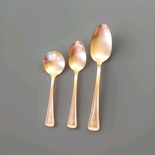 Vintage Victor S. Co. Henry Grady Hotel A1 Overlay Silver Spoon Set Lot of 3 picture