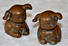 Vintage Bronze Griswold Hubley Puppy Dog Miniature Figurine- 2 avail. picture