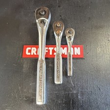 Craftsman Vintage USA Ratchet Set - 1/4 3/8 1/2 - Working Condition picture
