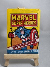 Vintage 1976 Topps Marvel Super Heroes Sticker Wax Pack Captain America picture