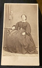 1860s CDV Woman in Fashionable Dress Photographer L.G. Osterberg  Kalmar, Sweden picture