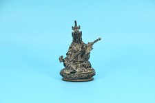 Guru Rinpoche Statue Bronze, Padmasambhava Idol, Tibetan Buddhist Altar Decor, picture