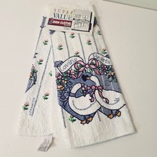 2pc Vtg Goose Geese Franco Kitchen Dish Hand Towel Farmhouse Cottagecore Cannon picture
