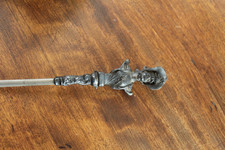 VTG ANTIQUE  3 D VICTORIAN ? LADY BUST METAL HANDLE LETTER OPENER SPELTER ? picture