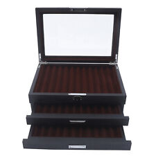 12/23/34 Slot Wood Fountain Pen Display Case Holder Storage Collector Box Velvet picture
