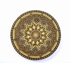 Spanish Toledo Damascene Gold & Silver Inlay Footed Plate Dish Tray Hand Made picture