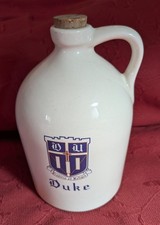 VINTAGE DUKE UNIVERSITY WHITE STONEWARE JUG EXCELLENT picture