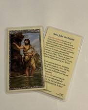 Laminated St. John the Baptist Holy Prayer Card Catholic picture