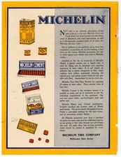 1916 Michelin Tires 1 pg. Two Sided Ad on Card Stock - Too Good to be True? picture