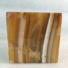 Butterscotch Alabaster Square Block Candlestick Holder picture