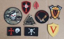 US ARMY Medium & Sml Sleeve 8 PATCH Set + Coin. SPECIAL OPERATIONS Tier 1 CAG picture