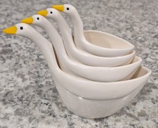 Vintage JSNY Melamine Geese Goose Nesting Measuring Cups ~ Set of 4 ~ Read picture