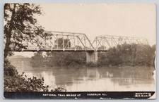 Vandalia, Illinois National Trail Bridge Bregstone RPPC Unposted picture