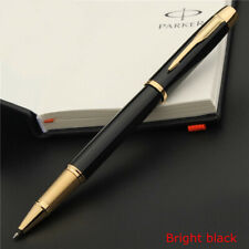Excellent Parker IM Series Bright Black Gold Clip 0.5mm Black Ink Rollerball Pen picture