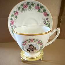 Crown Staffordshire Prince William Birth 1982 Cup Saucer Limited Edition 5000 picture