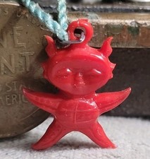 Vintage Celluloid BABY DEVIL DEMON SATAN Charm Prize Jewelry picture