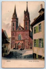 Basel Switzerland Postcard Munster (Vorderseite) c1905 Antique Unposted picture