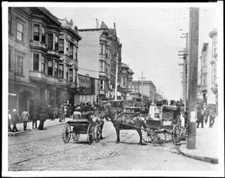 San Franciscos remaining business street Fillmore Street after the - Old Photo picture