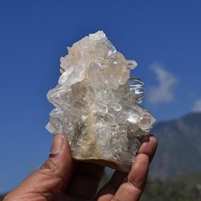HIMALAYAN GLACIER LEMURIAN SEED NIRVANA ICE ABUNDANCE QUARTZ CRYSTAL CLUSTER. picture