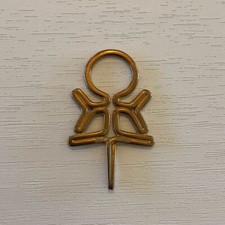 Vtg Ankh Handmade Bronze 60's Hippie 70's Disco Roach Clip Cigarette Holder sty2 picture