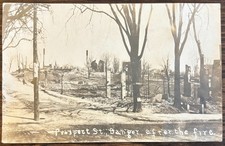 GREAT FIRE BANGOR ME MAINE 1911 REAL PHOTO POSTCARD PROSPECT ST. AFTER THE FIRE picture