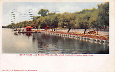 Boat House & Shore Promenade, Lake Harriet, Minneapolis, MN, 1906 Postcard, Used picture