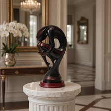 Vintage Herco Professional Gift Abstract Lovers Embrace Sculpture Art Deco 11.5