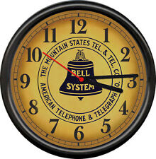 Retro Vintage Mountain States Bell Telephone Telegraph Operator Sign Wall Clock picture