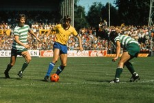 Ajaxs Johan Cruyff In Action Circa 1973 Old Football Photo picture