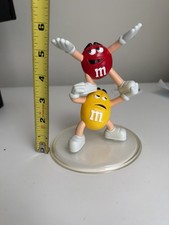M&M's Red and Yellow Standing Candy Plastic Figure 6”Tall Base by Mars Vintage picture