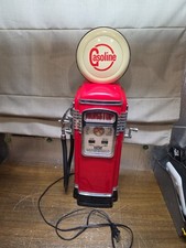 Vintage red gas pump AM/FM radio with novelty cassette player picture
