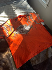 Harley-Davidson Hampton Roads Newport News VA Orange Lightning Size Small picture