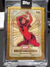 2025 Topps Marvel Mint Scarlet Witch Gold Vinyl Fotl 1/1 #92 SSP picture